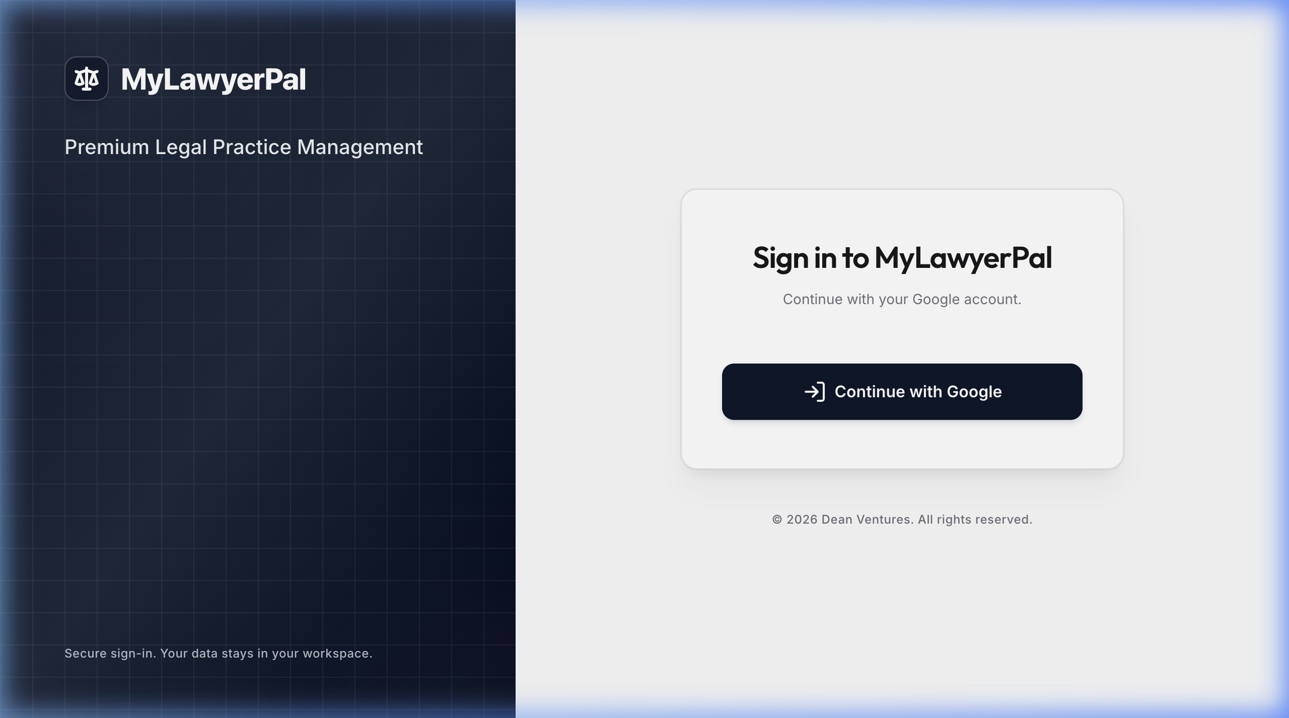 MyLawyerPal Interface